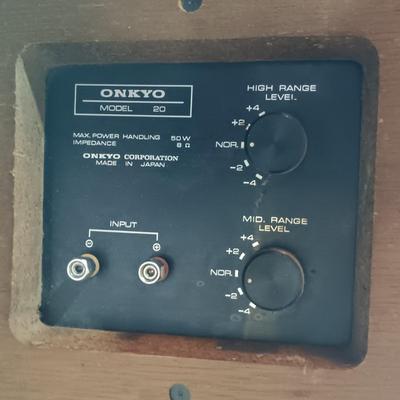 LOT 154: For Parts - Vintage Onkyo Model-20 Speakers