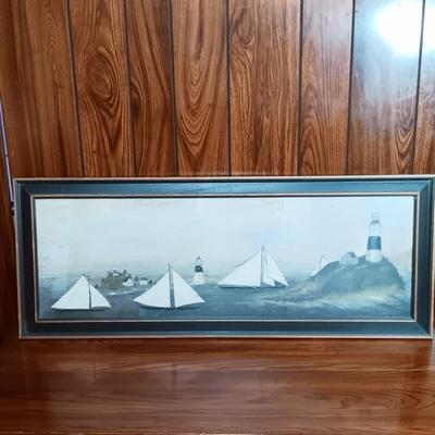 LOT 156: Wild Apple Graphics Print 'Sailing Ships II' by David Carter Brown