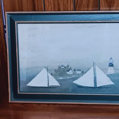 LOT 156: Wild Apple Graphics Print 'Sailing Ships II' by David Carter Brown