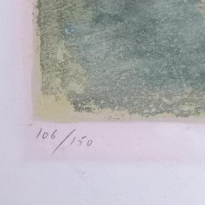 LOT 157: Signed and Numbered Print of Ships on the Water
