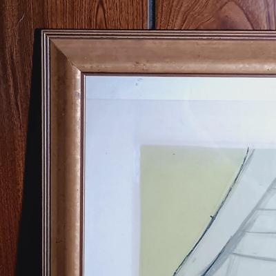 LOT 157: Signed and Numbered Print of Ships on the Water