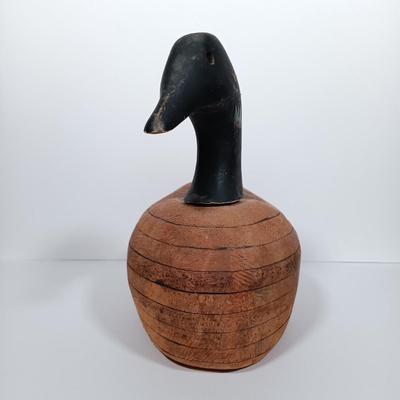 LOT 160: Vintage 1968 Signed (J.C. Schmid) Handmade Wooden Duck