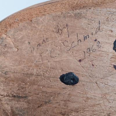LOT 160: Vintage 1968 Signed (J.C. Schmid) Handmade Wooden Duck