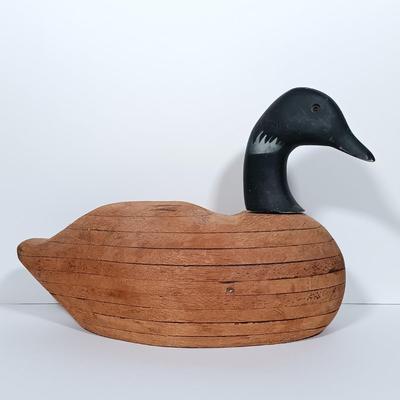 LOT 160: Vintage 1968 Signed (J.C. Schmid) Handmade Wooden Duck