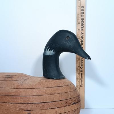 LOT 160: Vintage 1968 Signed (J.C. Schmid) Handmade Wooden Duck