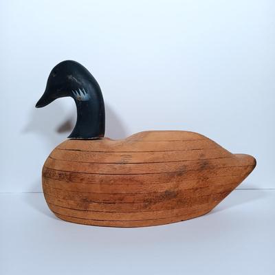 LOT 160: Vintage 1968 Signed (J.C. Schmid) Handmade Wooden Duck