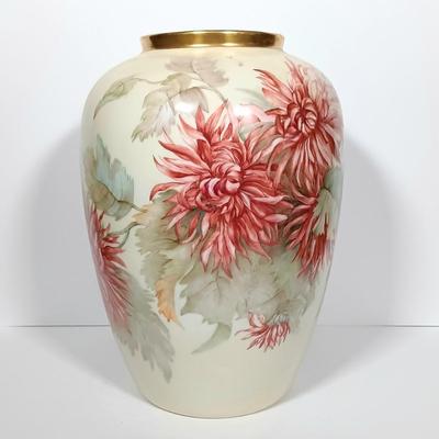 LOT 161: B & Co. France Painted Floral Vase Signed L.M. Berg