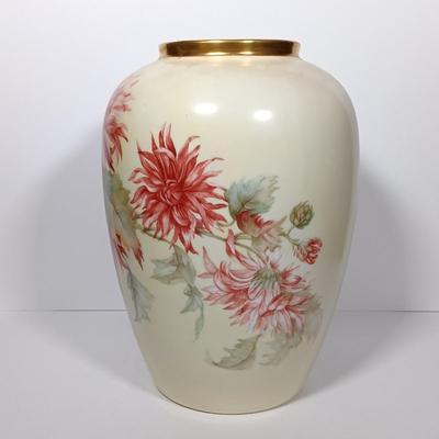 LOT 161: B & Co. France Painted Floral Vase Signed L.M. Berg