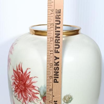 LOT 161: B & Co. France Painted Floral Vase Signed L.M. Berg
