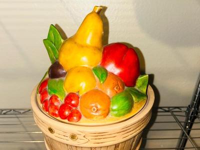 MCCOY POTTERY BEAN POT AND FRUIT BASKET COOKIE JAR