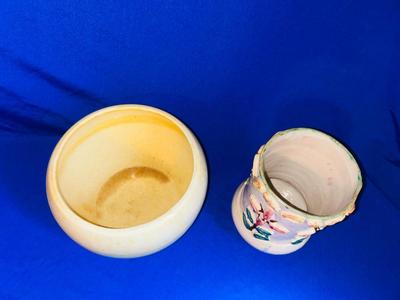 VTG HALL POTTERY PLANTER AND ITALY MADE VASE