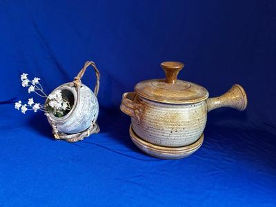 HAND MADE CLAY POTTERY AND STONEWARE POT