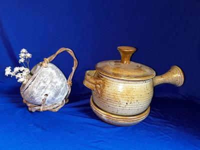 HAND MADE CLAY POTTERY AND STONEWARE POT