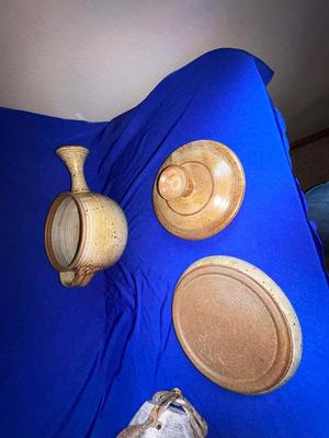HAND MADE CLAY POTTERY AND STONEWARE POT
