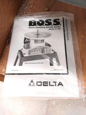 DELTA "BOSS" BENCH OSCILLATING SPINDLE SANDER