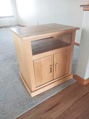 WOODEN CART WITH STORAGE