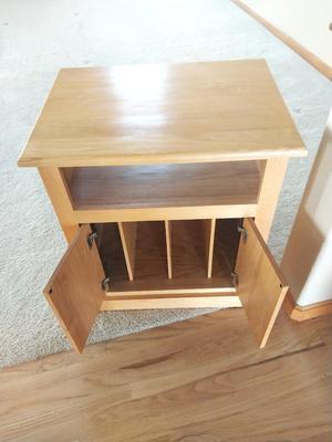 WOODEN CART WITH STORAGE