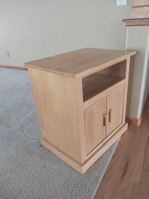 WOODEN CART WITH STORAGE