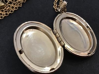 Beautiful Cameo Glass Pendant Locket Necklace