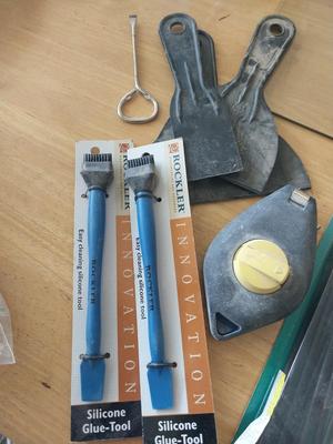 LEATHER WORK BELT- SMALL CLAMPS AND TOOLS