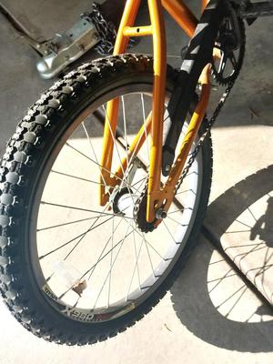 KIDS BIKE WITH TOUGH TIRES AND BIKE HELMENT