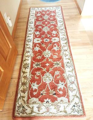 VIRGIN WOOL PILE RUG RUNNER