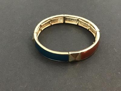 Enamel Stretch Bracelet Vintage