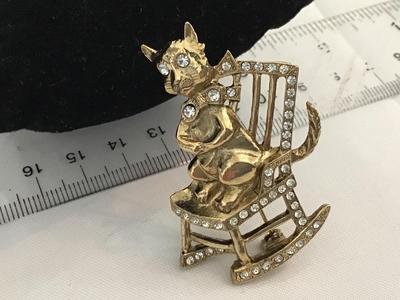1928 Vintage Whiskers The Cat Brooch