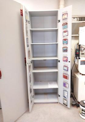 FIVE SHELF WHITE CABINET