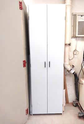 FIVE SHELF WHITE CABINET