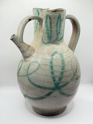 LOT 2L: MCM/Vintage French Signed Accolay Studio Pottery Pitcher/Ewer