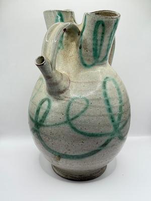 LOT 2L: MCM/Vintage French Signed Accolay Studio Pottery Pitcher/Ewer
