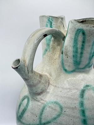 LOT 2L: MCM/Vintage French Signed Accolay Studio Pottery Pitcher/Ewer