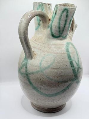 LOT 2L: MCM/Vintage French Signed Accolay Studio Pottery Pitcher/Ewer