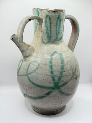 LOT 2L: MCM/Vintage French Signed Accolay Studio Pottery Pitcher/Ewer