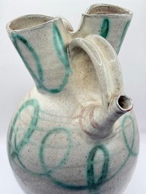 LOT 2L: MCM/Vintage French Signed Accolay Studio Pottery Pitcher/Ewer