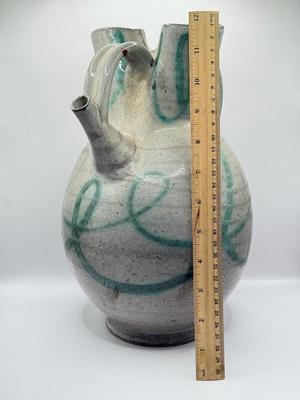 LOT 2L: MCM/Vintage French Signed Accolay Studio Pottery Pitcher/Ewer