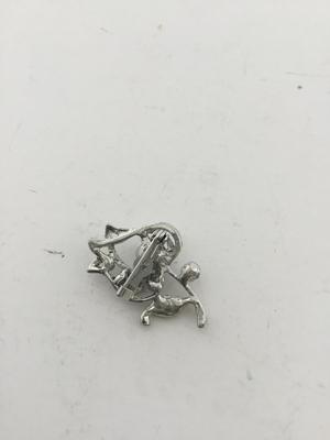 Silver tone rose pin