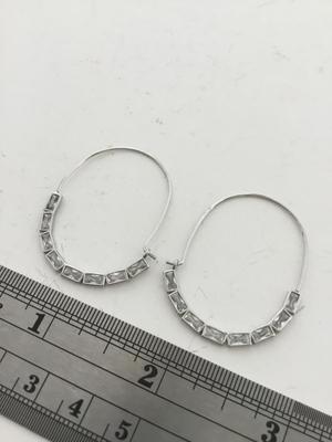 Beautiful silver tone fashion earrings