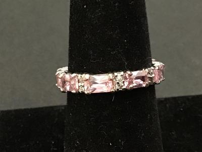 Dainty Crystal Pink Ring Fashion