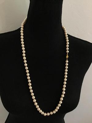 Beautiful Knotted Taupe Faux Pearl Nice Quality