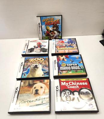 Lot #14 Vintage Nintendo - Lot of 7 Games with book