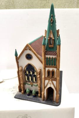Lot #15 Dept 56 Christmas in the City set "All Saints Corner Church)