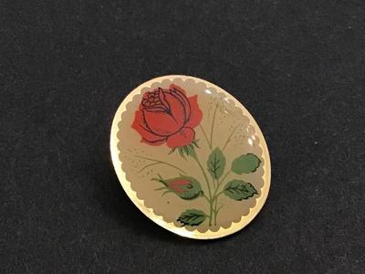 Vintage Rose Cameo Style Pin