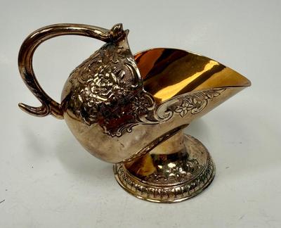 Vintage Raimond Silver Plat Sugar Scuttle Japan Gold Ornate Floral