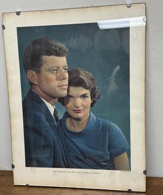 Vintage President John Kennedy and Jacqueline Kennedy Poster By Yousuf Karsh of Ottawa