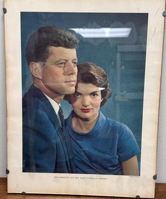 Vintage President John Kennedy and Jacqueline Kennedy Poster By Yousuf Karsh of Ottawa