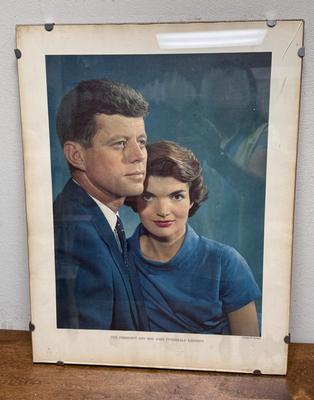 Vintage President John Kennedy and Jacqueline Kennedy Poster By Yousuf Karsh of Ottawa