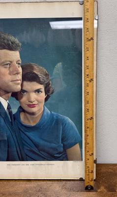 Vintage President John Kennedy and Jacqueline Kennedy Poster By Yousuf Karsh of Ottawa