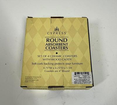 New in box Coaster Set FAITH HOPR LOVE Ccoasters
